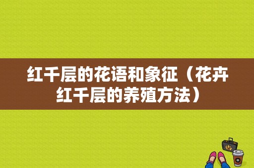 红千层的花语和象征（花卉红千层的养殖方法）